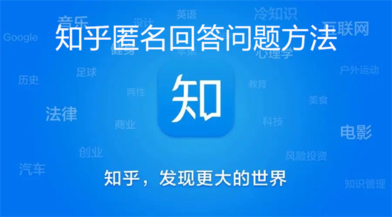 知乎怎么匿名回复他人的问题 知乎匿名回复他人的问题教程